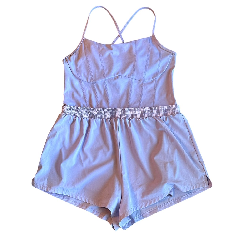 PINK Victoria's Secret Ultimate Runsie‎ Pastel Lilac Lavender XL Corset-Inspired - Picture 2 of 15